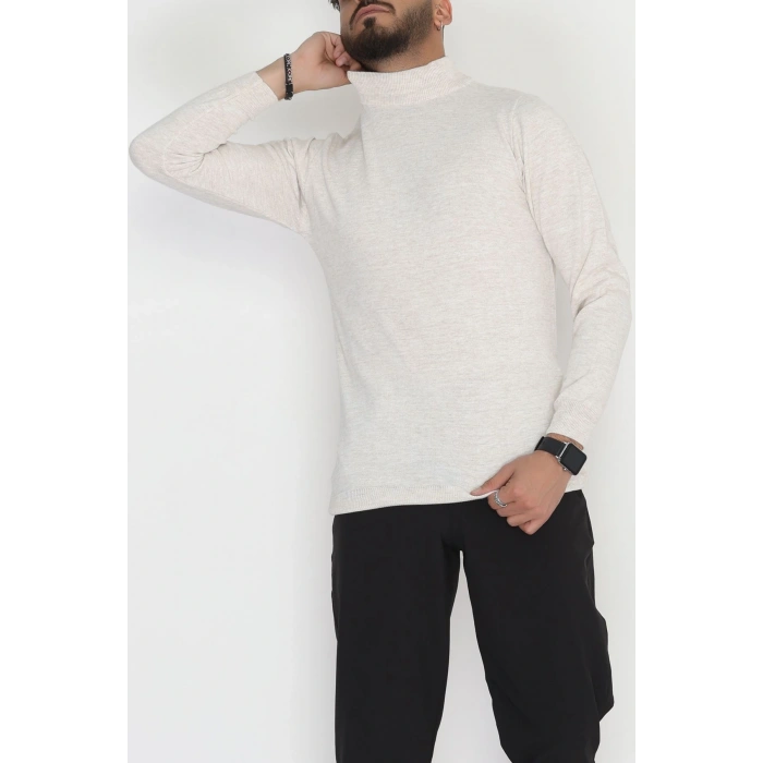 Yarım Balıkçı Erkek Triko Sweat Taş - 42530.2052.