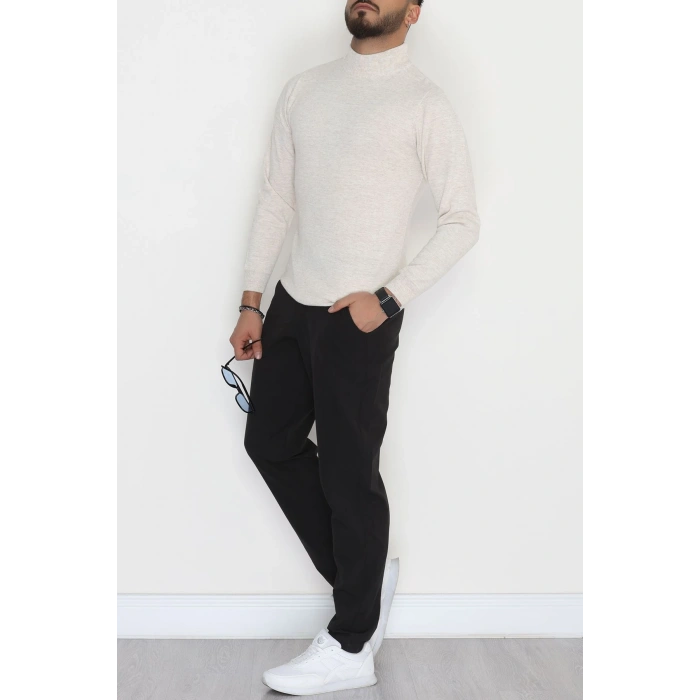 Yarım Balıkçı Erkek Triko Sweat Taş - 42530.2052.