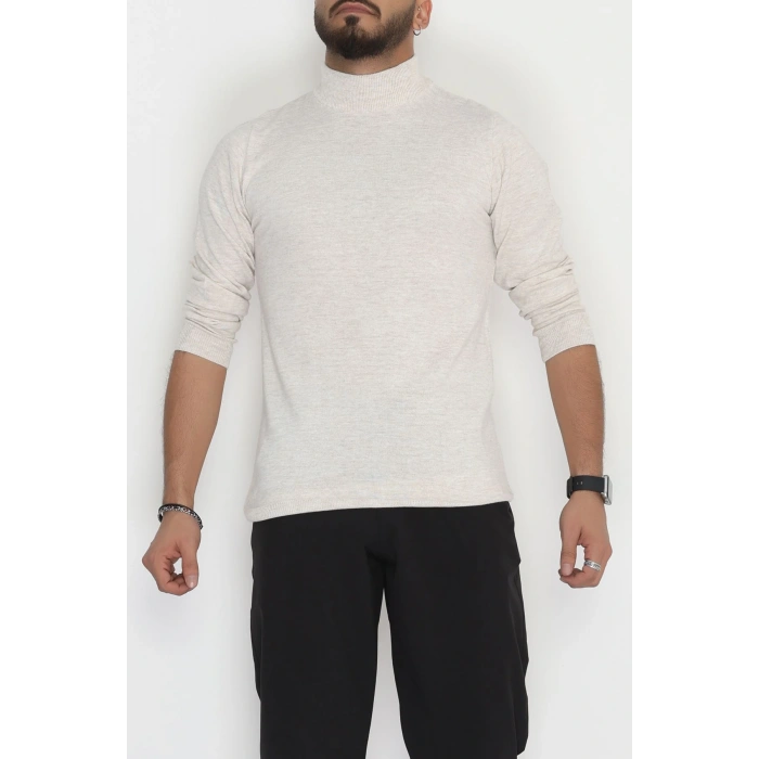 Yarım Balıkçı Erkek Triko Sweat Taş - 42530.2052.