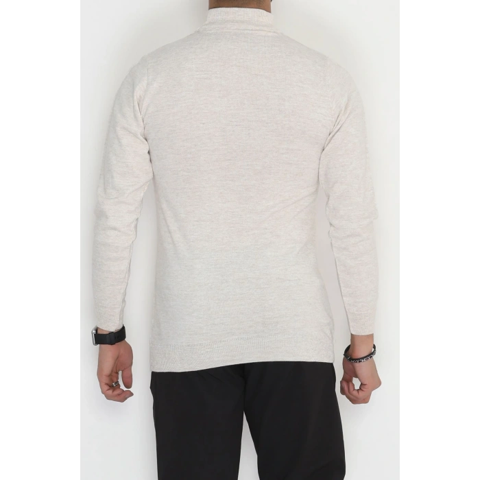 Yarım Balıkçı Erkek Triko Sweat Taş - 42530.2052.