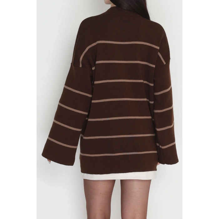 Yarım Balıkçı Yaka Triko Bluz Kahvemocha - 3066.1577.