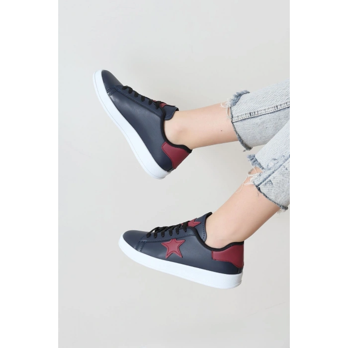 Yıldızlı Spor Ayakkabı Lacivertbordo - 31295.264.