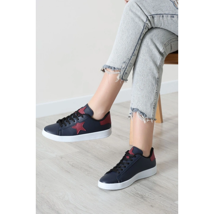 Yıldızlı Spor Ayakkabı Lacivertbordo - 31295.264.