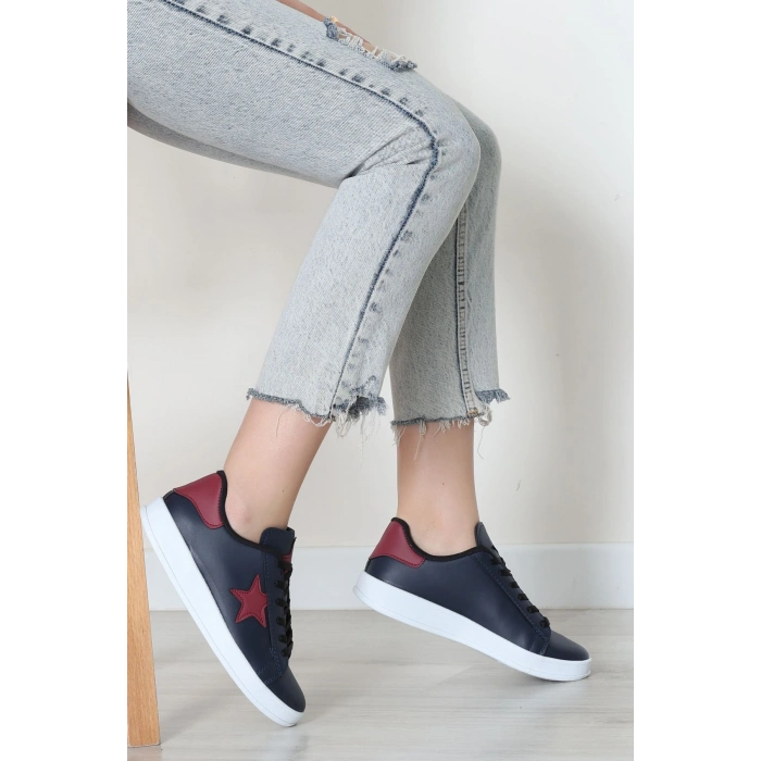 Yıldızlı Spor Ayakkabı Lacivertbordo - 31295.264.