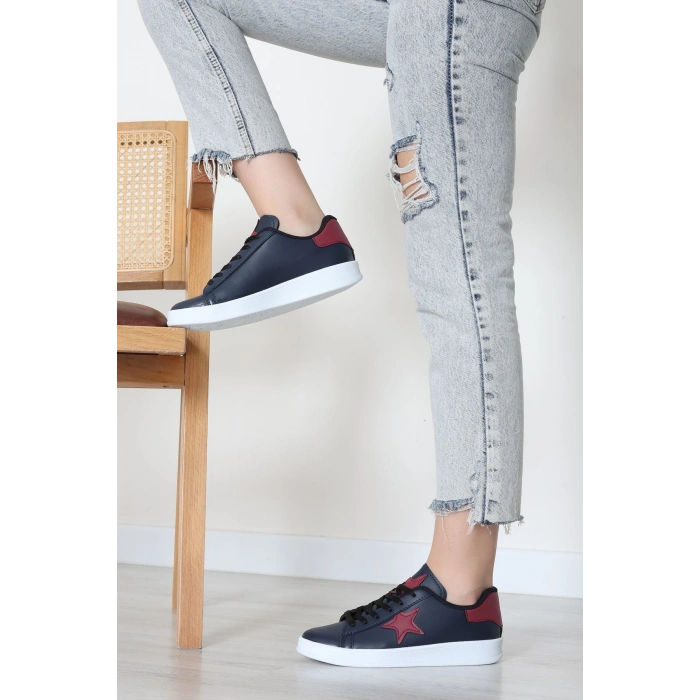 Yıldızlı Spor Ayakkabı Lacivertbordo - 31295.264.