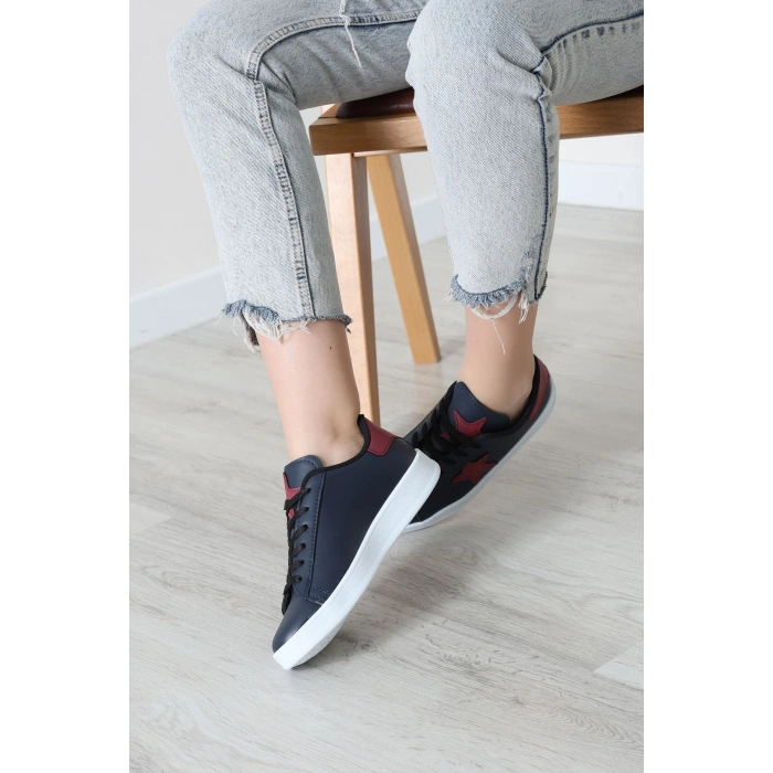 Yıldızlı Spor Ayakkabı Lacivertbordo - 31295.264.