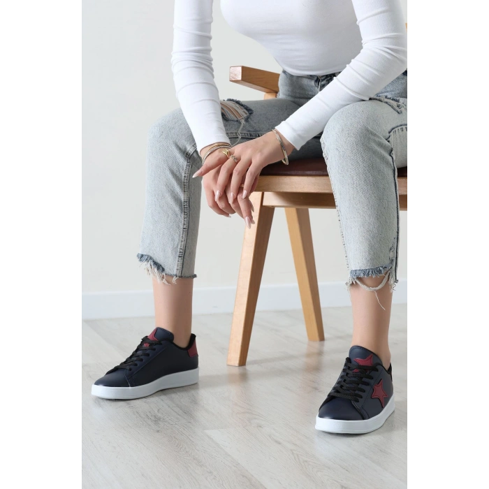 Yıldızlı Spor Ayakkabı Lacivertbordo - 31295.264.
