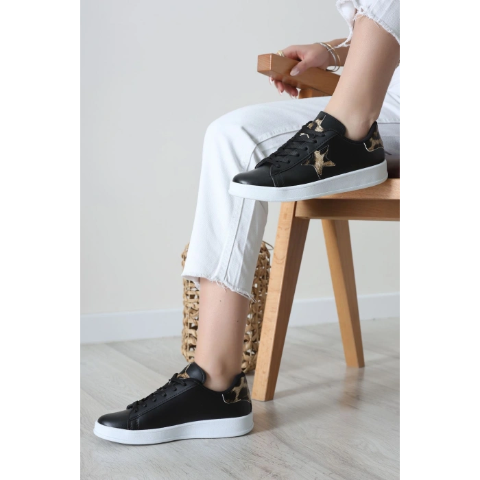 Yıldızlı Spor Ayakkabı Siyahleopar - 31295.264.