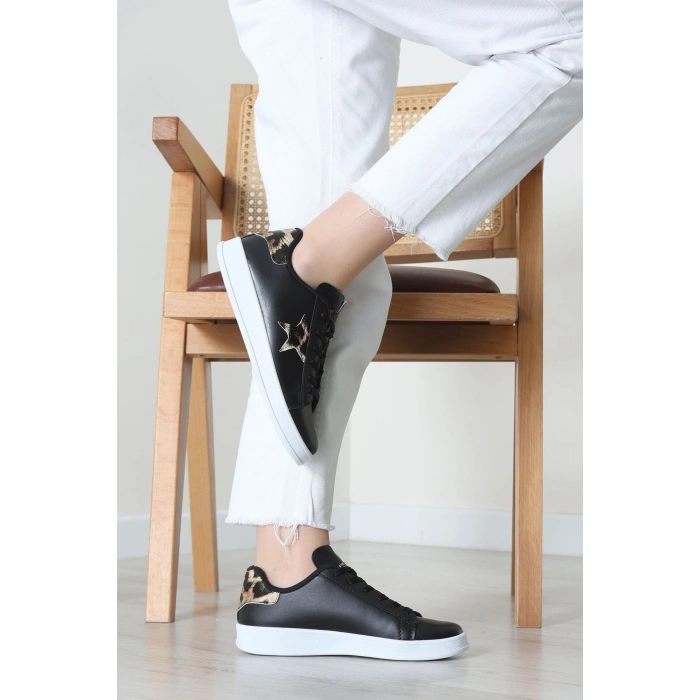 Yıldızlı Spor Ayakkabı Siyahleopar - 31295.264.