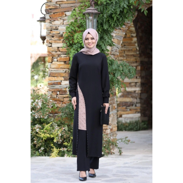 Yırtmaç Detaylı Takım mdc 1133 Siyah