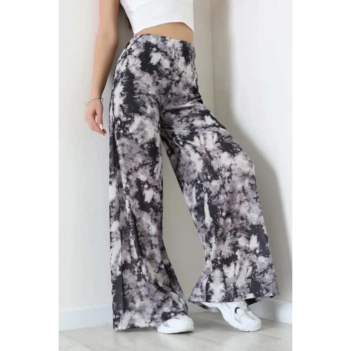 Yüksek Bel Bol Paça Pantolon Siyah - 32252.1857.
