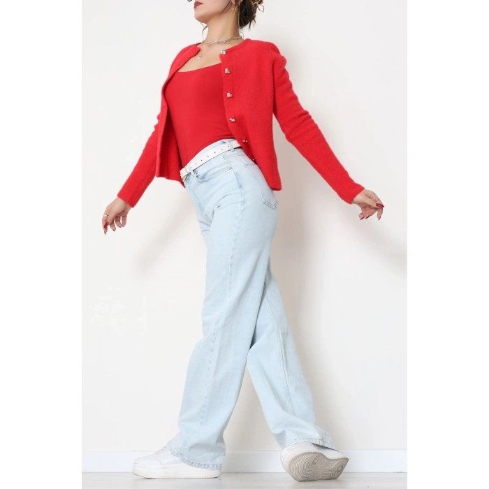 Yumuşak Dokulu Hırka Kırmızı - 70884.1765.