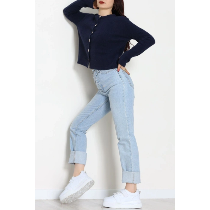 Yumuşak Dokulu Hırka Lacivert - 70884.1765.