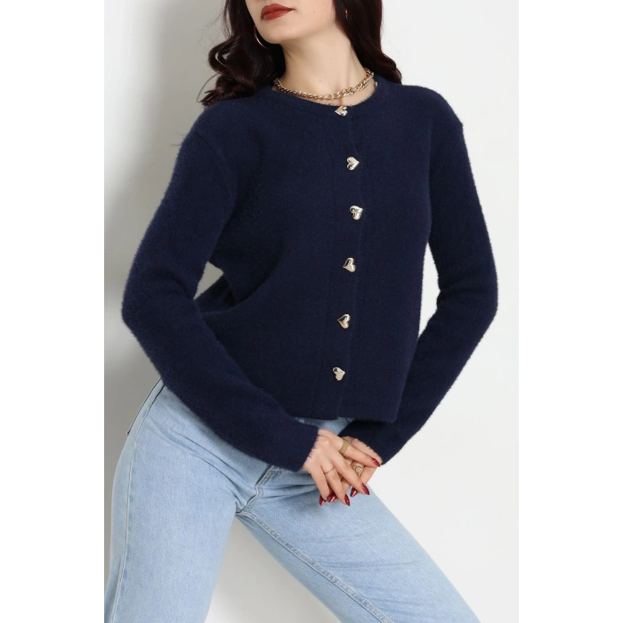 Yumuşak Dokulu Hırka Lacivert - 70884.1765.