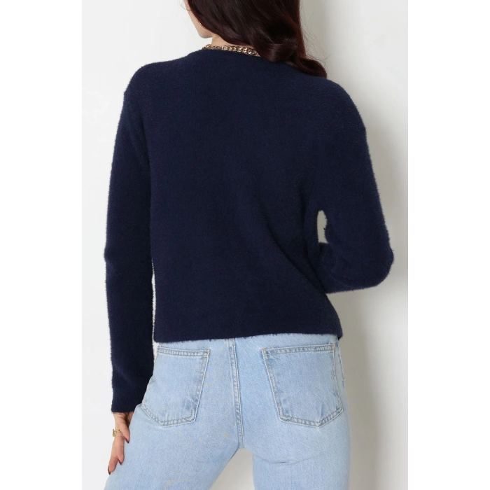 Yumuşak Dokulu Hırka Lacivert - 70884.1765.