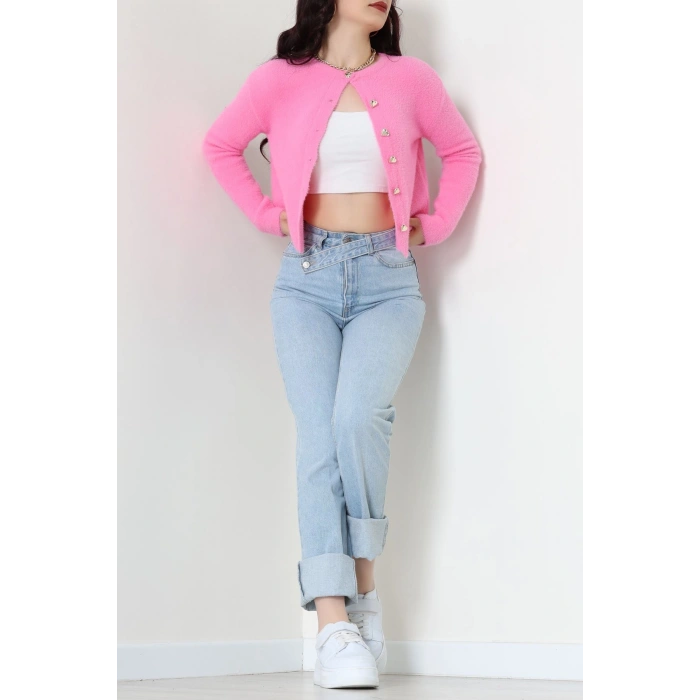 Yumuşak Dokulu Hırka Pembe - 70884.1765.