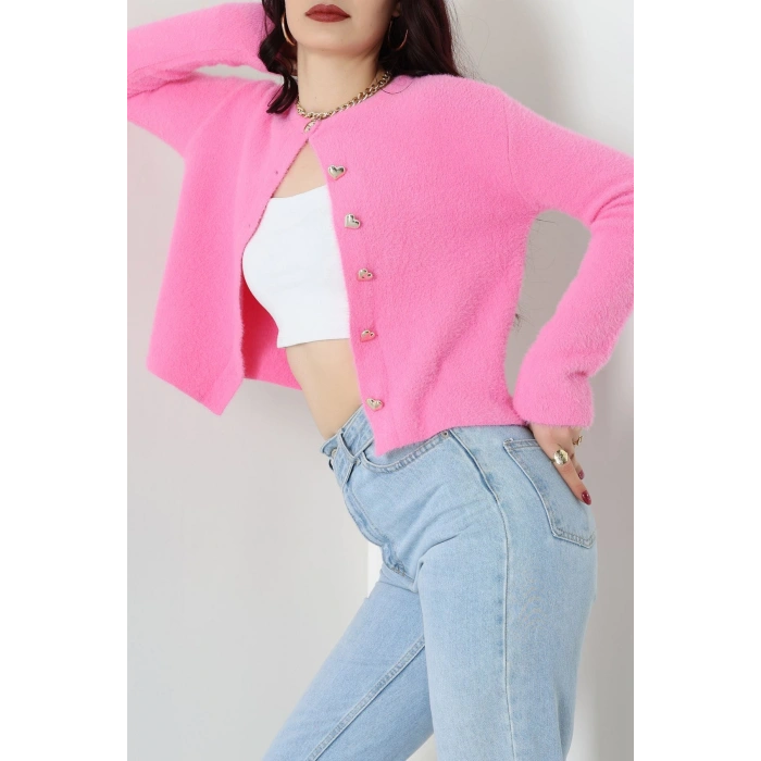 Yumuşak Dokulu Hırka Pembe - 70884.1765.