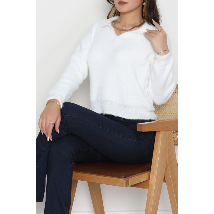 Yumuşak Dokulu Triko Ekru - 51109.1765.