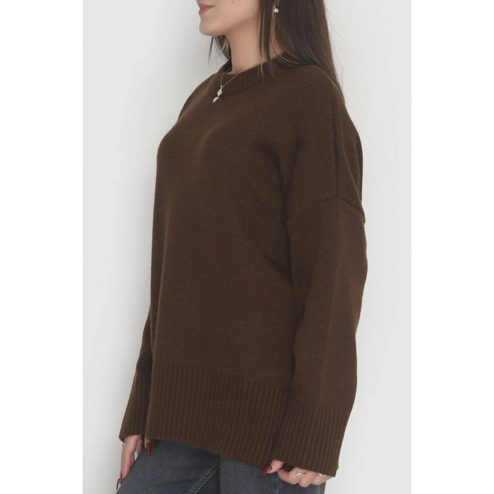 Yumuşak Dokulu Triko Kazak Kahve - 51048.1765.