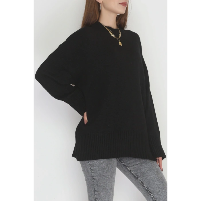 Yumuşak Dokulu Triko Kazak Siyah - 51048.1765.