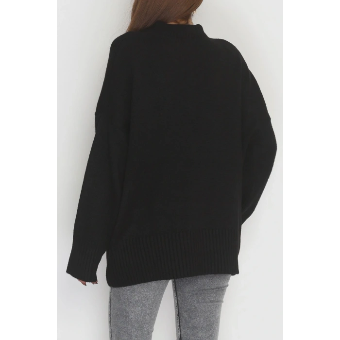 Yumuşak Dokulu Triko Kazak Siyah - 51048.1765.