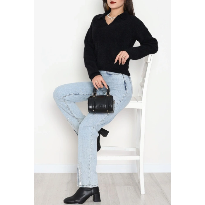 Yumuşak Dokulu Triko Siyah - 51109.1765.