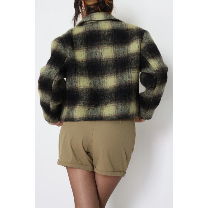 Yün Crop Kaban Yeşil - 6321.001.