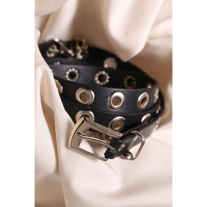 Zincir Aksesuarlı Kemer Siyah - 9920.1140.