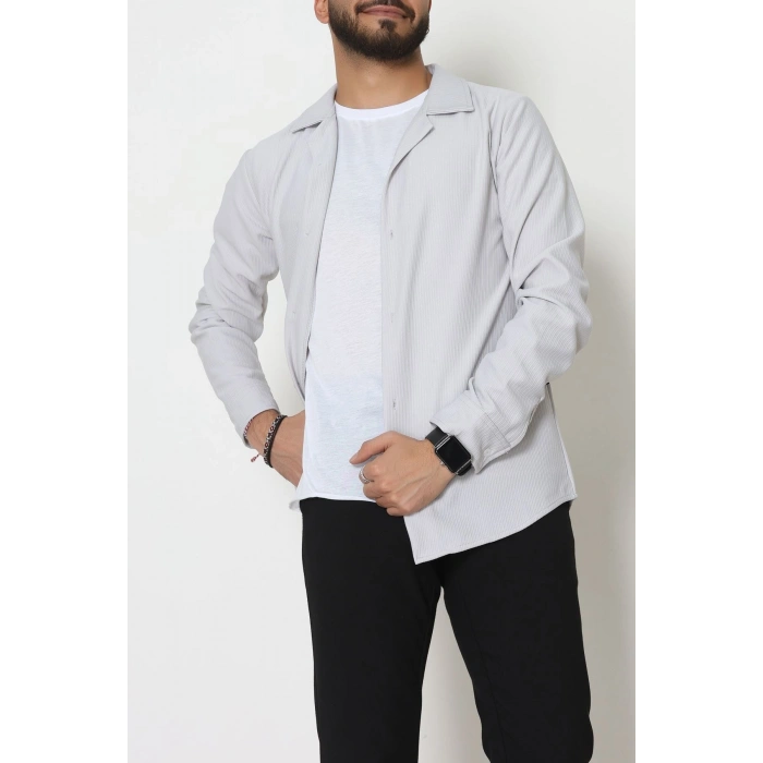 Zra Krep Fitilli Erkek Gömlek Dumangri - 31804.1937.