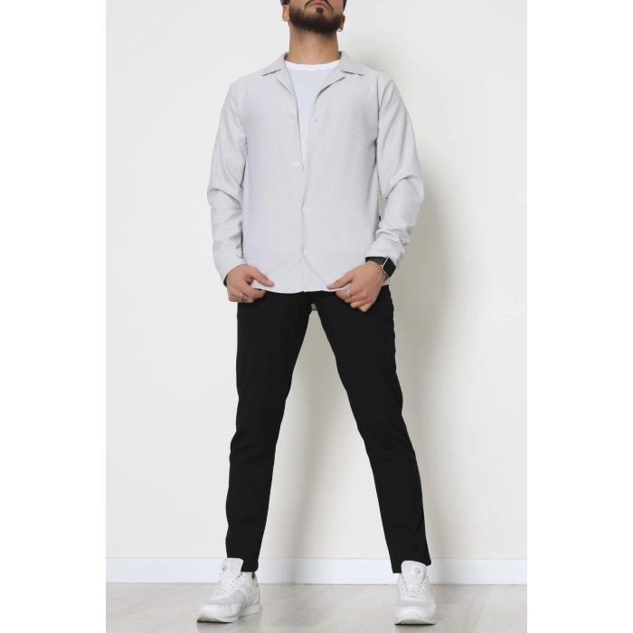 Zra Krep Fitilli Erkek Gömlek Dumangri - 31804.1937.