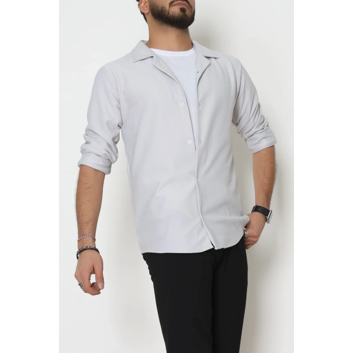 Zra Krep Fitilli Erkek Gömlek Dumangri - 31804.1937.