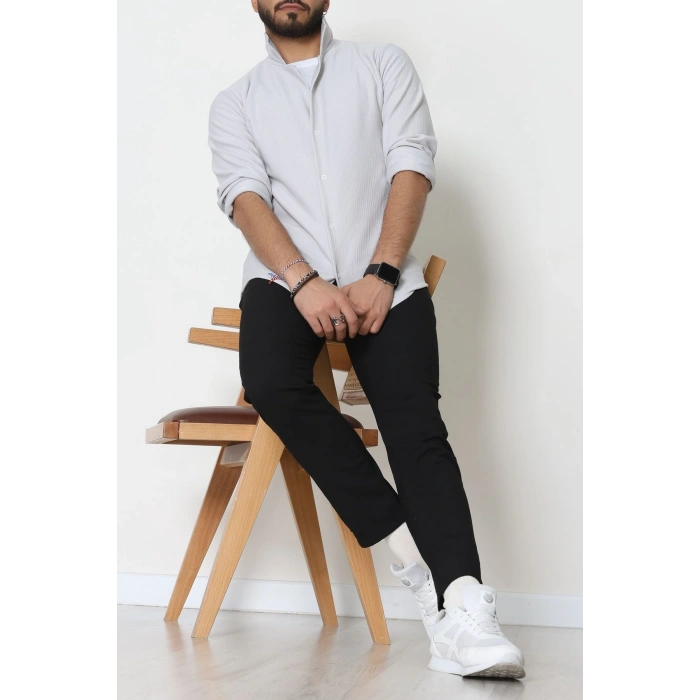 Zra Krep Fitilli Erkek Gömlek Dumangri - 31804.1937.