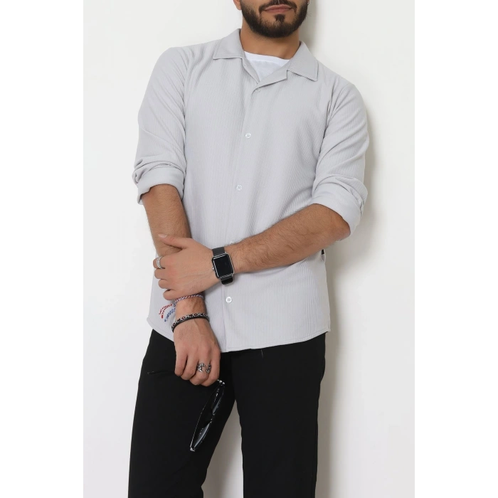 Zra Krep Fitilli Erkek Gömlek Dumangri - 31804.1937.