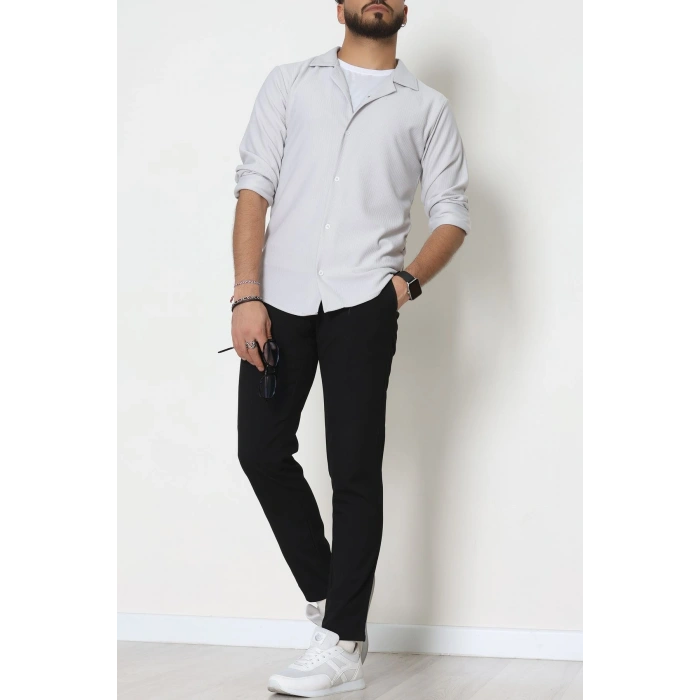 Zra Krep Fitilli Erkek Gömlek Dumangri - 31804.1937.