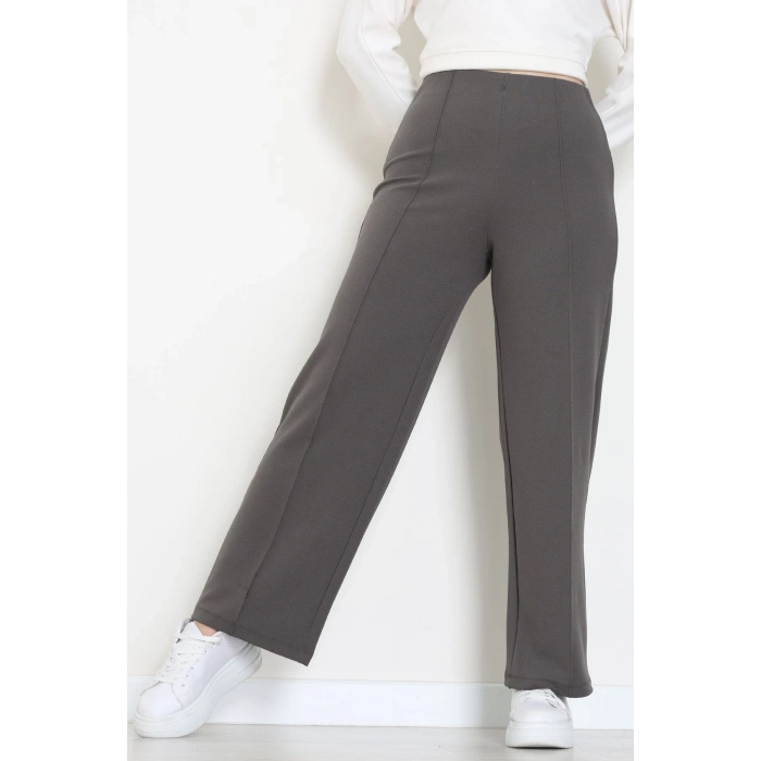 Zra Krep Lastikli Çımalı Pantolon Antrasit - 51251.1837.
