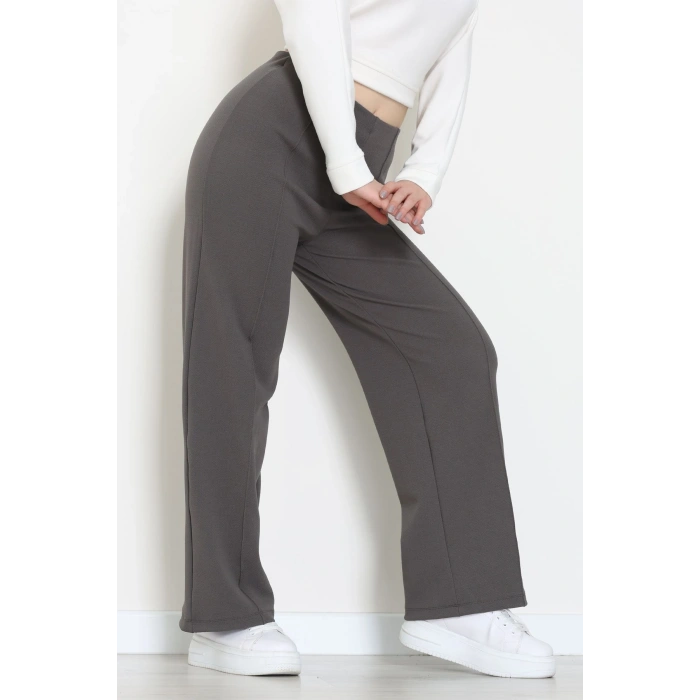 Zra Krep Lastikli Çımalı Pantolon Antrasit - 51251.1837.