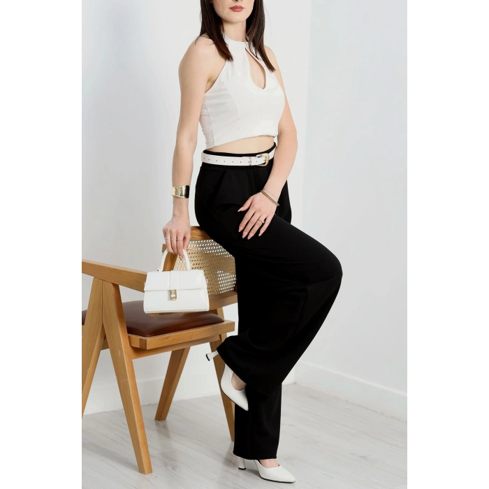 Zra Krep Likralı Pantolon  Siyah - 90122.1837.