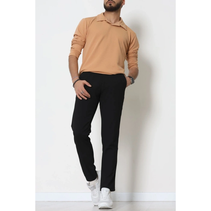 Zra Krep Polo Yaka Erkek Sweat Camel - 42186.1937.