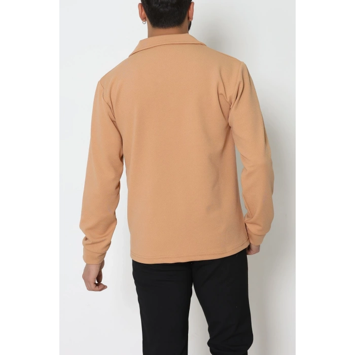 Zra Krep Polo Yaka Erkek Sweat Camel - 42186.1937.