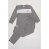 10-16 Yaş Garnili Erkek Çocuk Pijama Takımı Fümegri - 50715.1838.