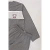 10-16 Yaş Garnili Erkek Çocuk Pijama Takımı Fümegri - 50715.1838.