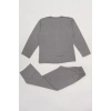 10-16 Yaş Garnili Erkek Çocuk Pijama Takımı Fümegri - 50715.1838.
