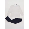 10-16 Yaş Garnili Erkek Çocuk Pijama Takımı Gribordo - 50715.1838.