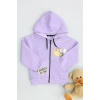 2-6 Yaş Çocuk Panda Baskılı Kapşonlu Lila - 623611.1576.