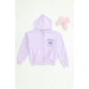 2 İplik 10 13 Yaş Kompak Fermuarlı Sweat Lila - 7264277.1576.