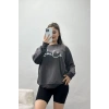 2 İplik Baskılı Sweatshirt Antrasitekru - 31300.1878.