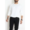 2 İplik Bisiklet Yaka Erkek Sweat Ekru - 42771.1878.
