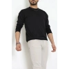 2 İplik Bisiklet Yaka Erkek Sweat Siyah - 42771.1878.