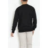 2 İplik Bisiklet Yaka Erkek Sweat Siyah - 42771.1878.