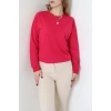 2 İplik Bisiklet Yaka Tunik Sweat Fuşya - 42765.1878.